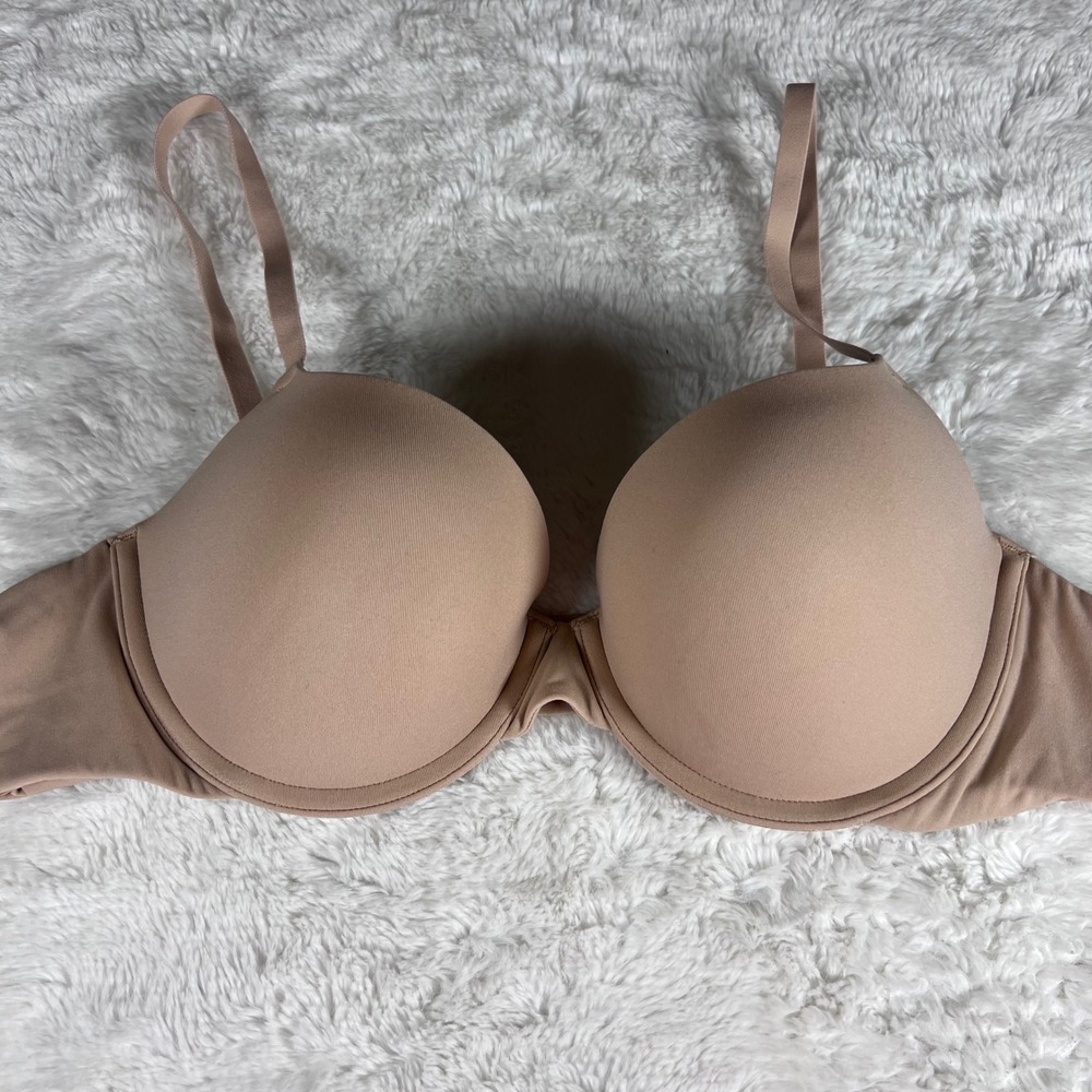 SKIMS Ultimate Bra Nude Tan Underwire Padded Smooth T-Shirt Bra 38A RN158973 - Picture 4 of 9